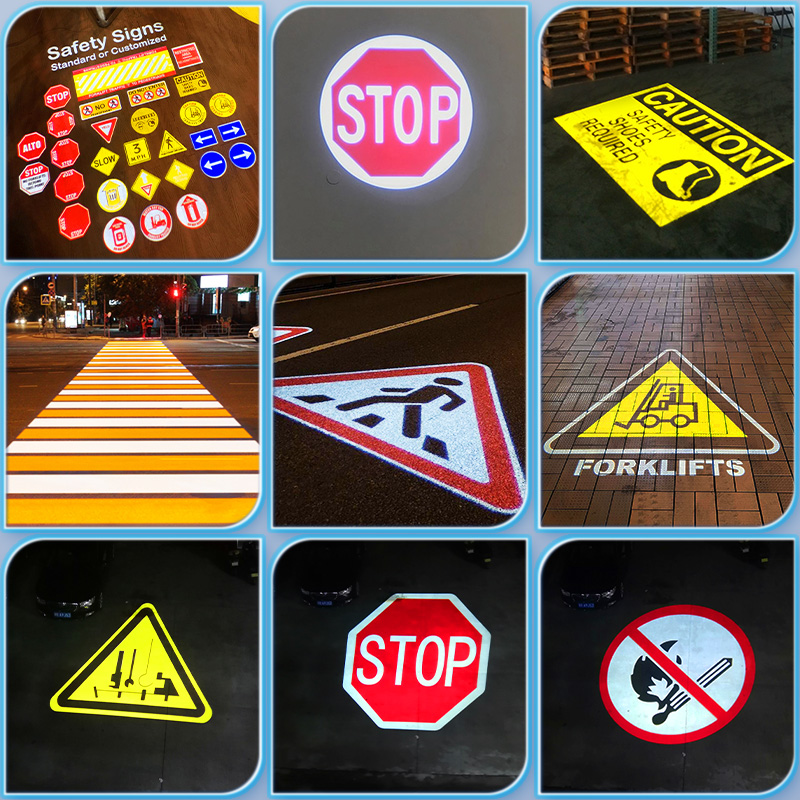 Waterproof industrial warning projection light